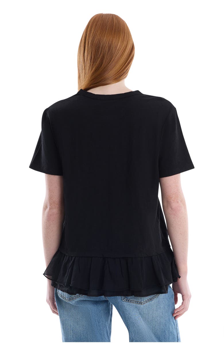 Wilt Short Sleeve Mixed Media Tee, Alternate, color, Black