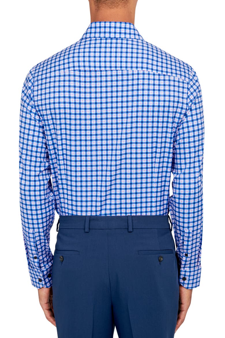 Check Performance Dress Shirt, Alternate, color, LILAC/ BLUE
