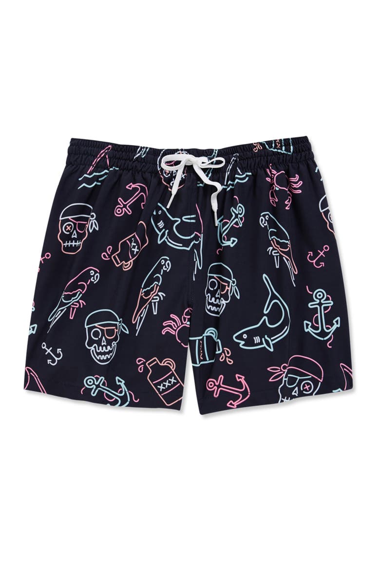 Chubbies I'm the Captain Now Print Swim Trunks, Alternate, color,