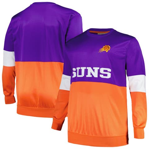 Men's Fanatics Branded Purple/Orange Phoenix Suns Big & Tall Split Pullover Sweatshirt