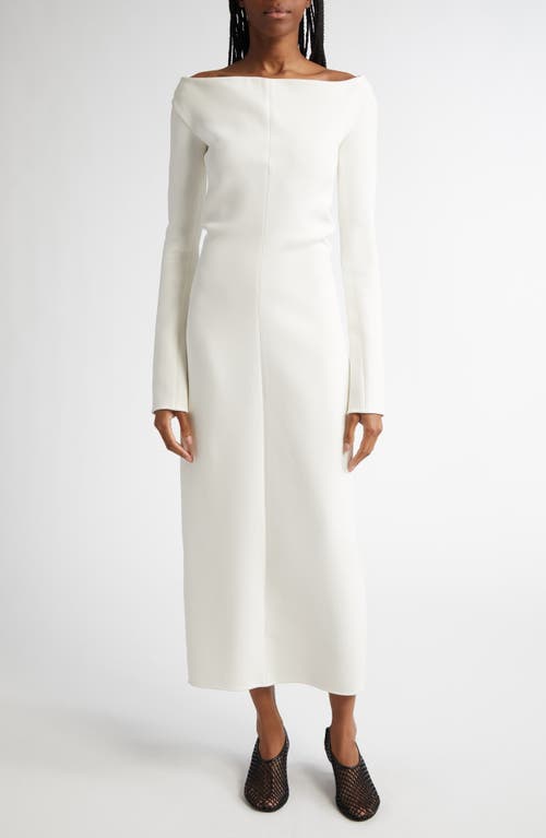 Shop Proenza Schouler Yara Off The Shoulder Long Sleeve Midi Dress In Off White