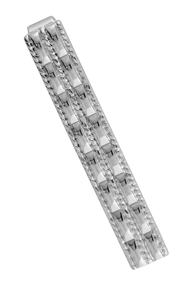 Sterling Silver Tie Clip, Main, color, SILVER BRAID