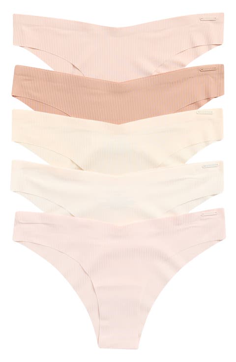 5-Pack V-Waist Microfiber Tangas