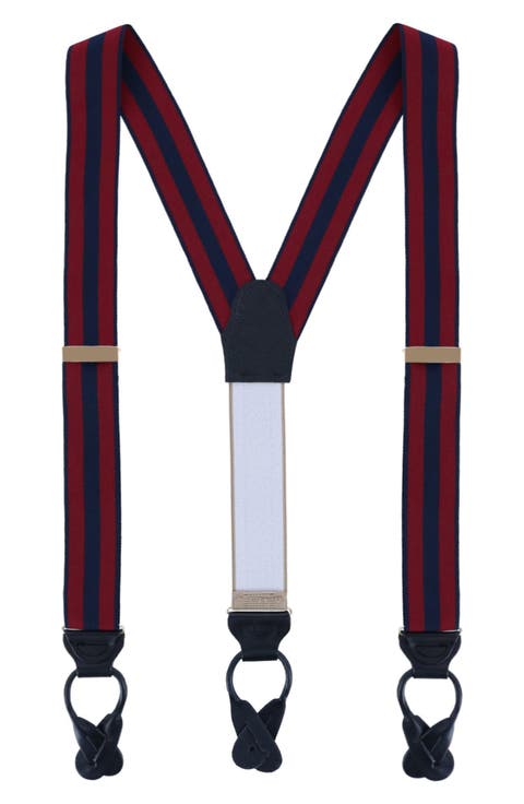 Balint Stripe Grosgrain Suspenders