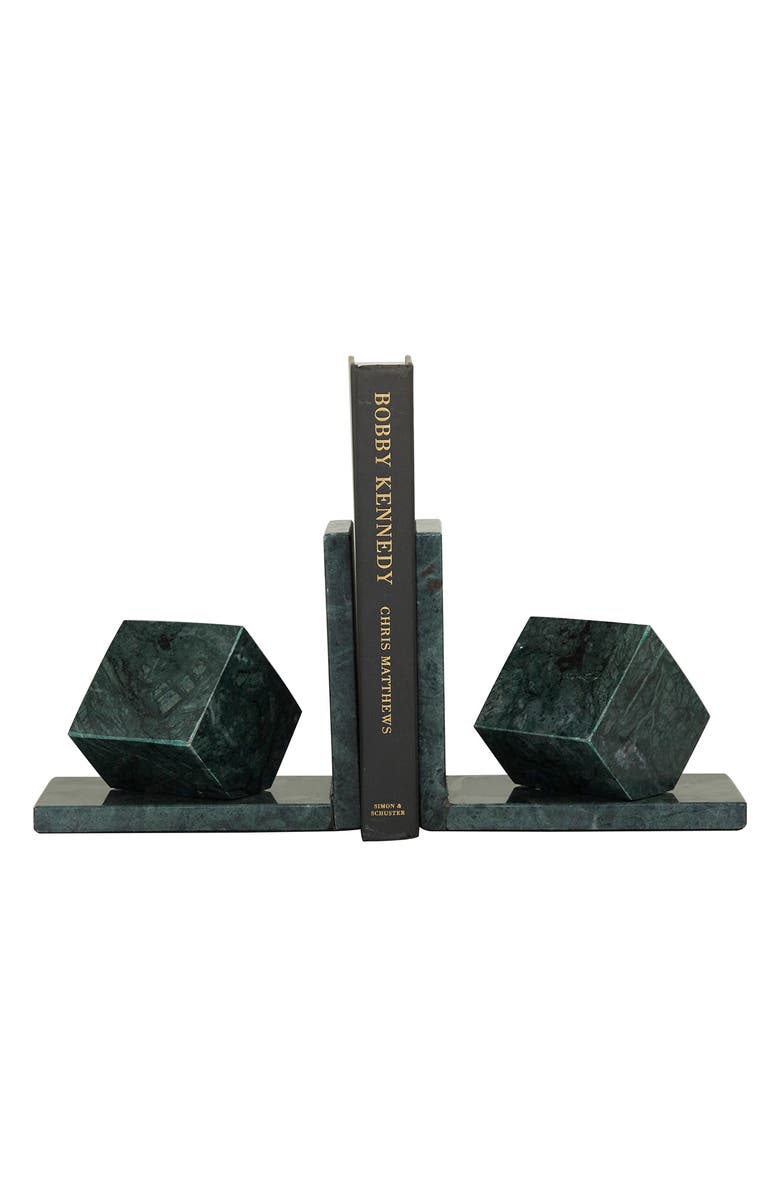 VIVIAN LUNE HOME Marble Bookends, Alternate, color, Green
