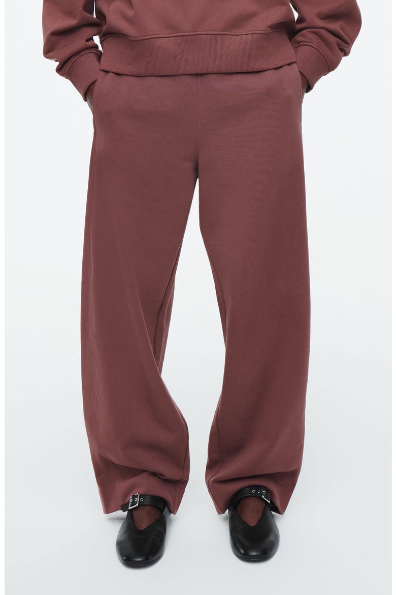 Organic Cotton Blend Barrel Leg Joggers, Main, color, BROWN MEDIUM DUSTY