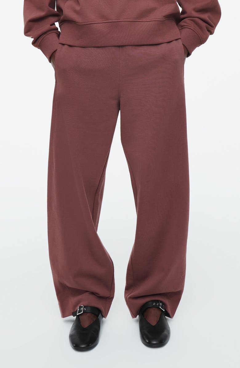 COS Organic Cotton Blend Barrel Leg Joggers, Main, color, 