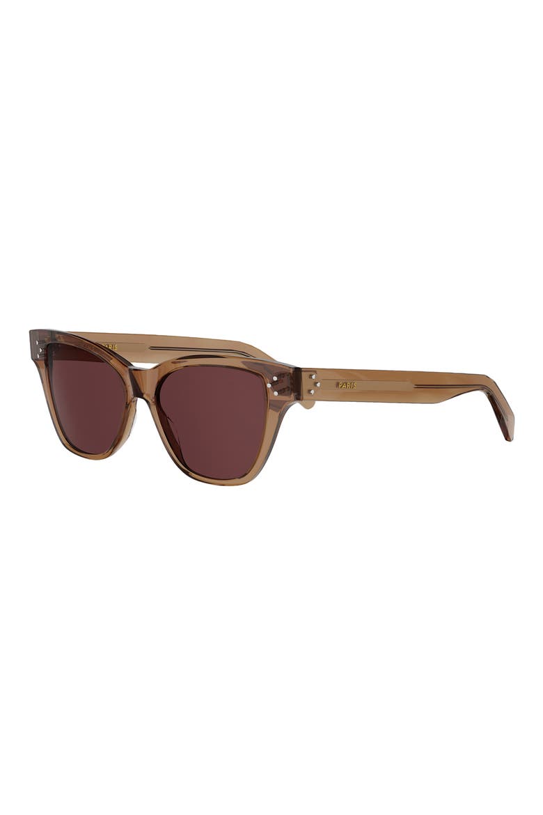 3 Dots 52mm Cat Eye Sunglasses, Alternate, color, ORANGE/ BROWN
