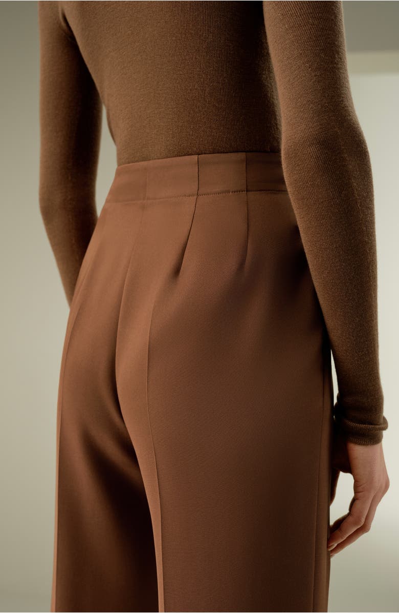 Lilysilk Minimalist Stretch Silk Crêpe Pant, Alternate, color, Espresso