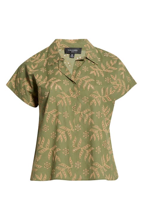 Eyelet Camp Shirt (Plus)