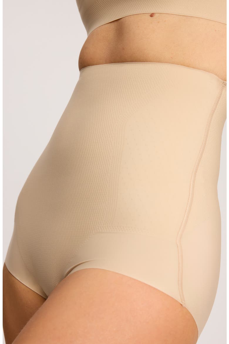 Zone Smoothing High Waist Briefs, Alternate, color, BEIGE