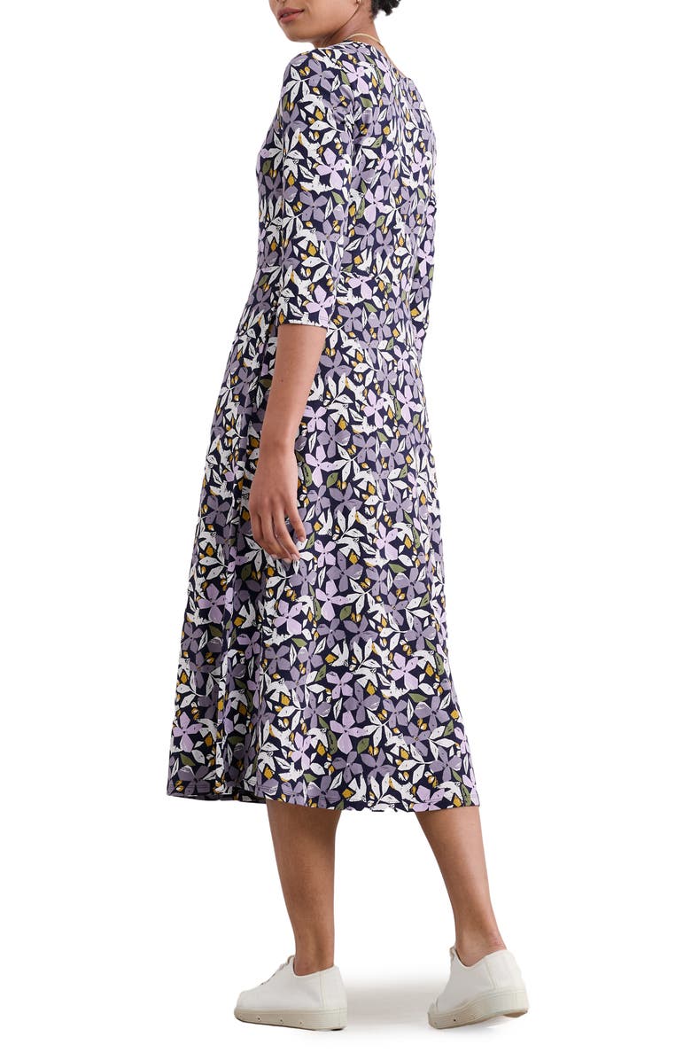 Seasalt Cornwall Helena Stretch Organic Cotton Midi Dress, Alternate, color, Headland Collage Maritime