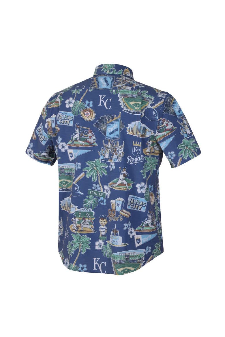 Men's Reyn Spooner  Royal Kansas City Royals Scenic Tri-Blend Button-Down Shirt, Alternate, color, Royal