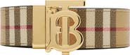 Burberry TB Plaque Check Reversible Belt
