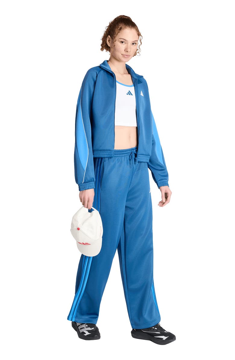 adidas Stadium Track Jacket, Alternate, color, Dusky Petrol/ Ray Blue/ White