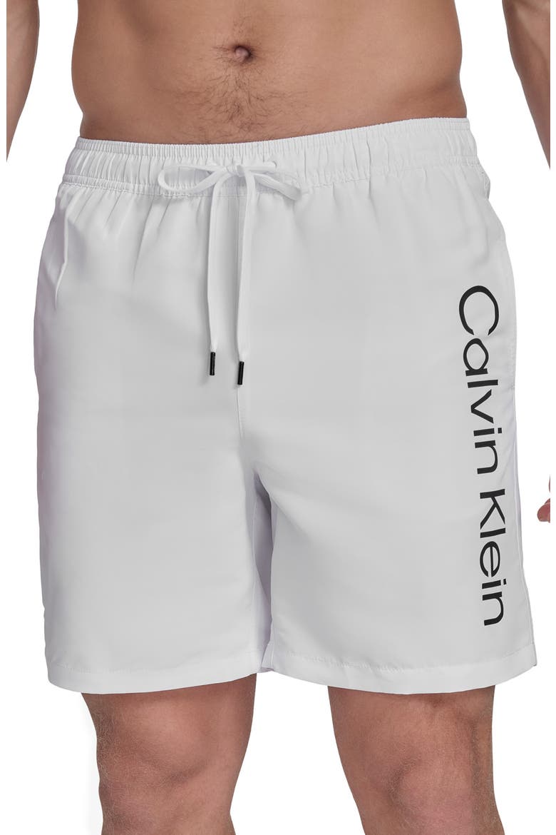 Core Volley Swim Trunks, Alternate, color, WHITE