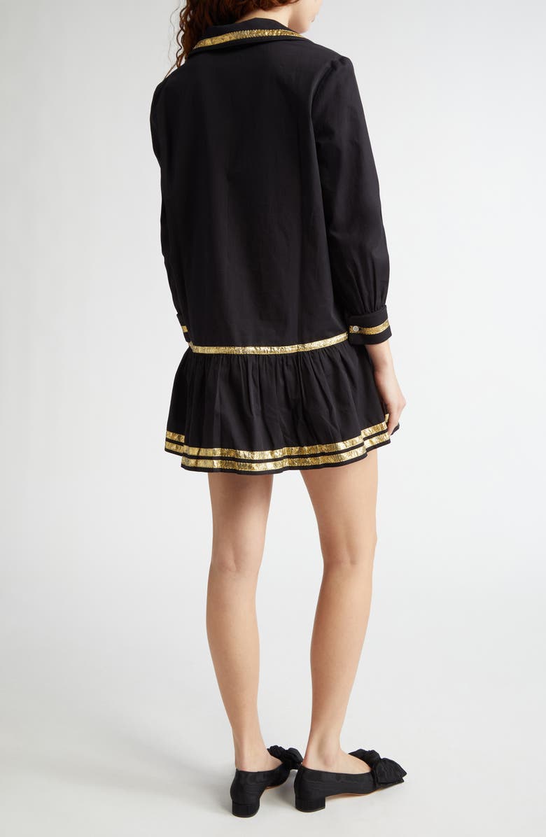 Bode Tinsel Tape Cotton Minidress, Alternate, color,