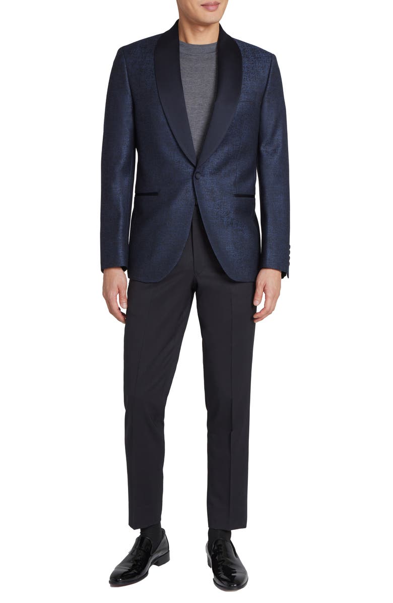 Jack Victor Ethan Shawl Collar Wool Blend Dinner Jacket, Alternate, color, 