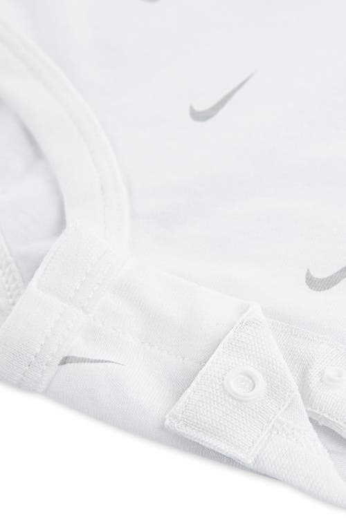 Nike Stripe Swooshfetti 2-pack Bodysuits & Shorts Set In Dark Grey Heather