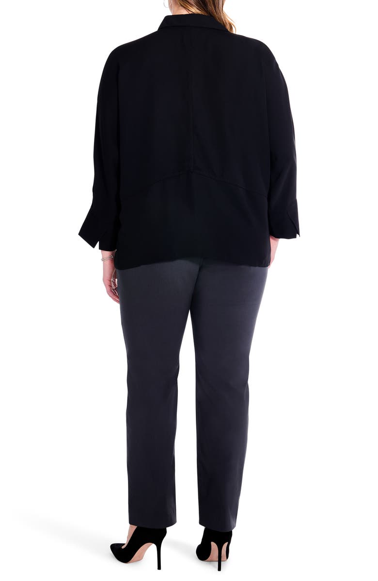 NIC+ZOE Flowing Ease Blouse, Alternate, color, Black Onyx