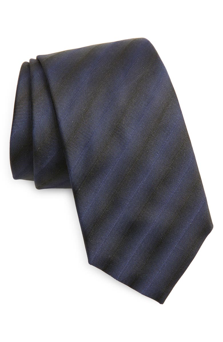 BOSS Gradient Stripe Silk Tie, Main, color,