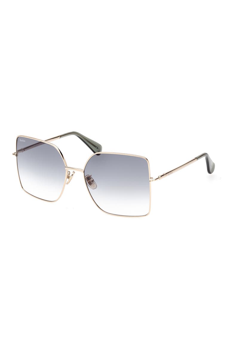 59mm Gradient Butterfly Sunglasses, Alternate, color, GOLD / GRADIENT GREEN