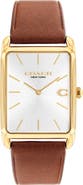 COACH Elliot Leather Strap Watch, 32mm x 36mm