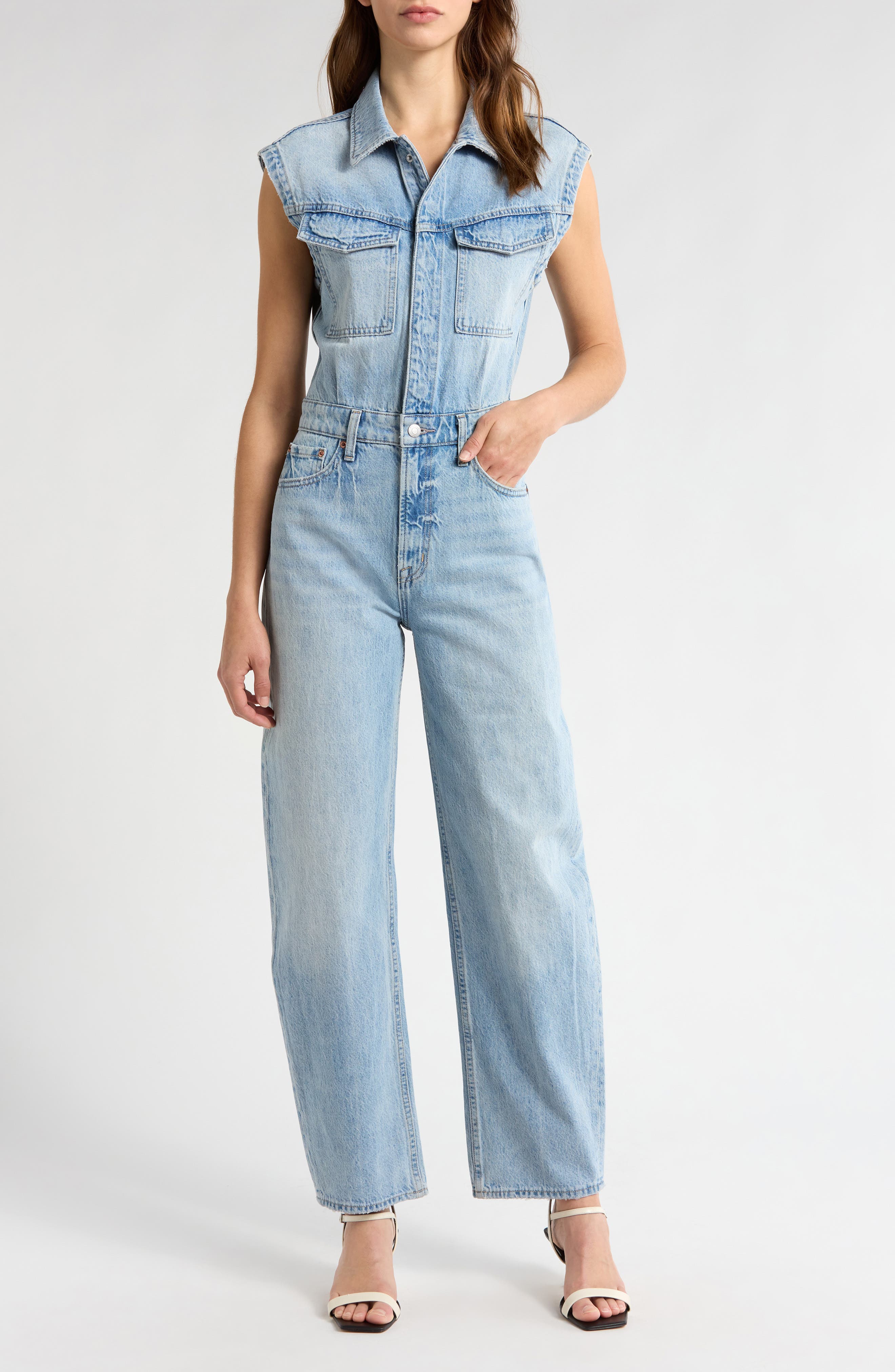 Pistola Ace Sleeveless Denim Jumpsuit