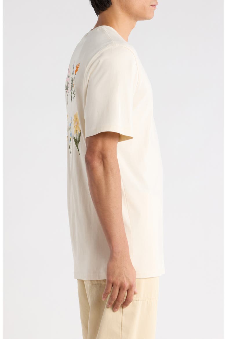 Wild Flower Embroidered Organic Cotton T-Shirt, Alternate, color, EGGNOG WHITE