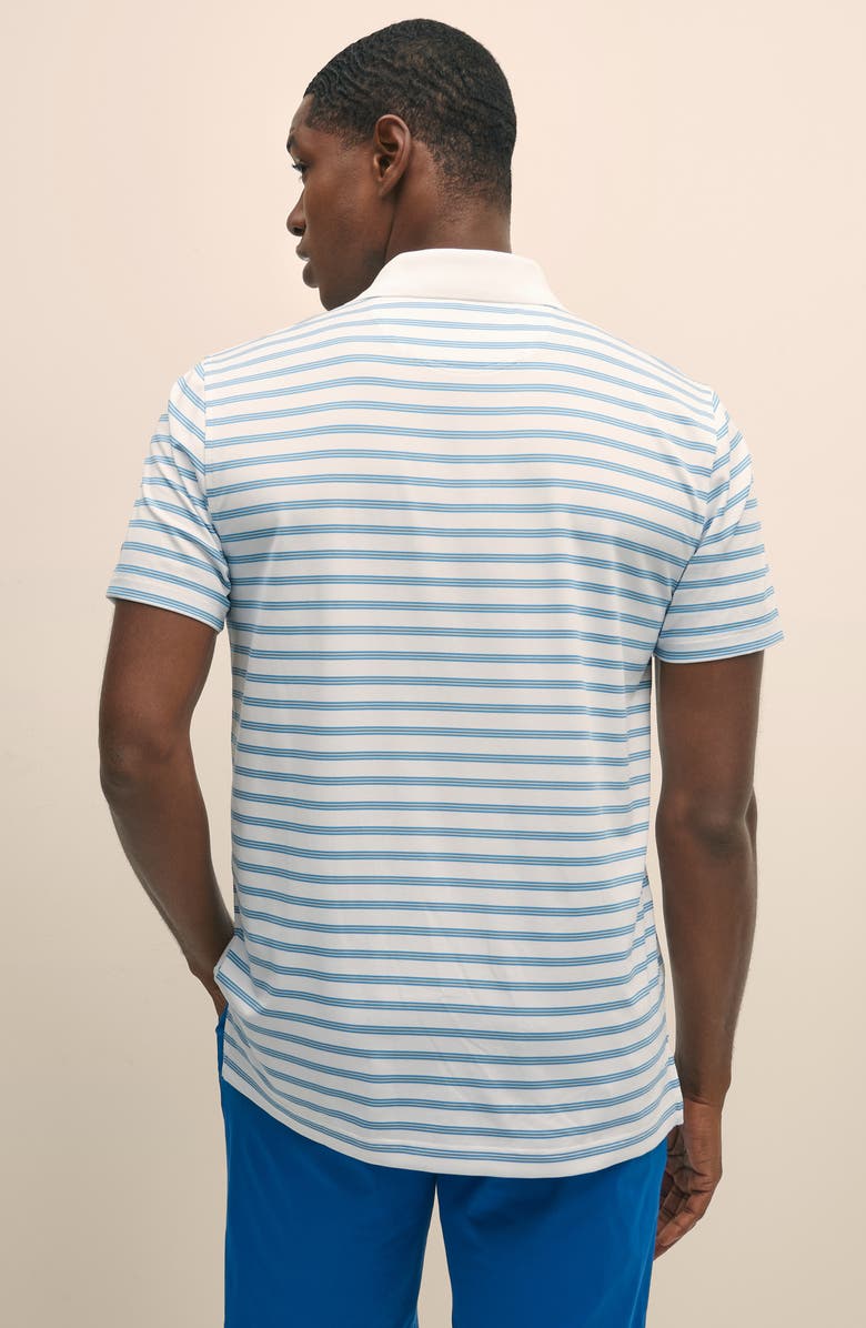 Brooks Brothers Performance Series Microstripe Jersey Polo, Alternate, color, White Multi