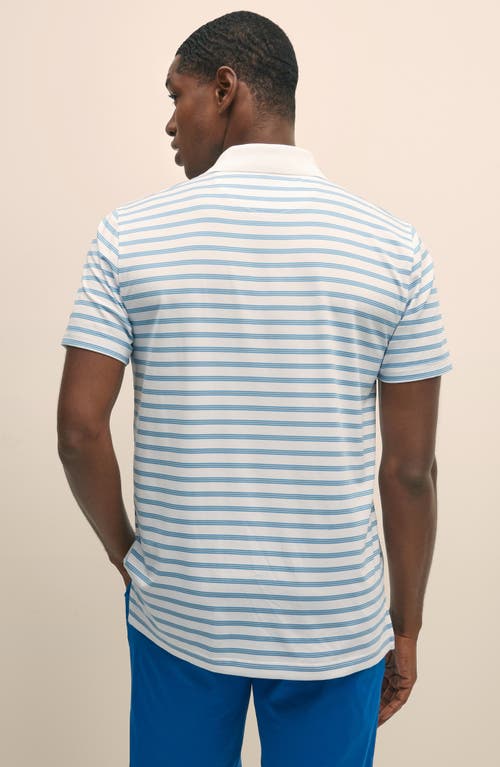 Brooks Brothers Performance Series Microstripe Jersey Polo In White Multi