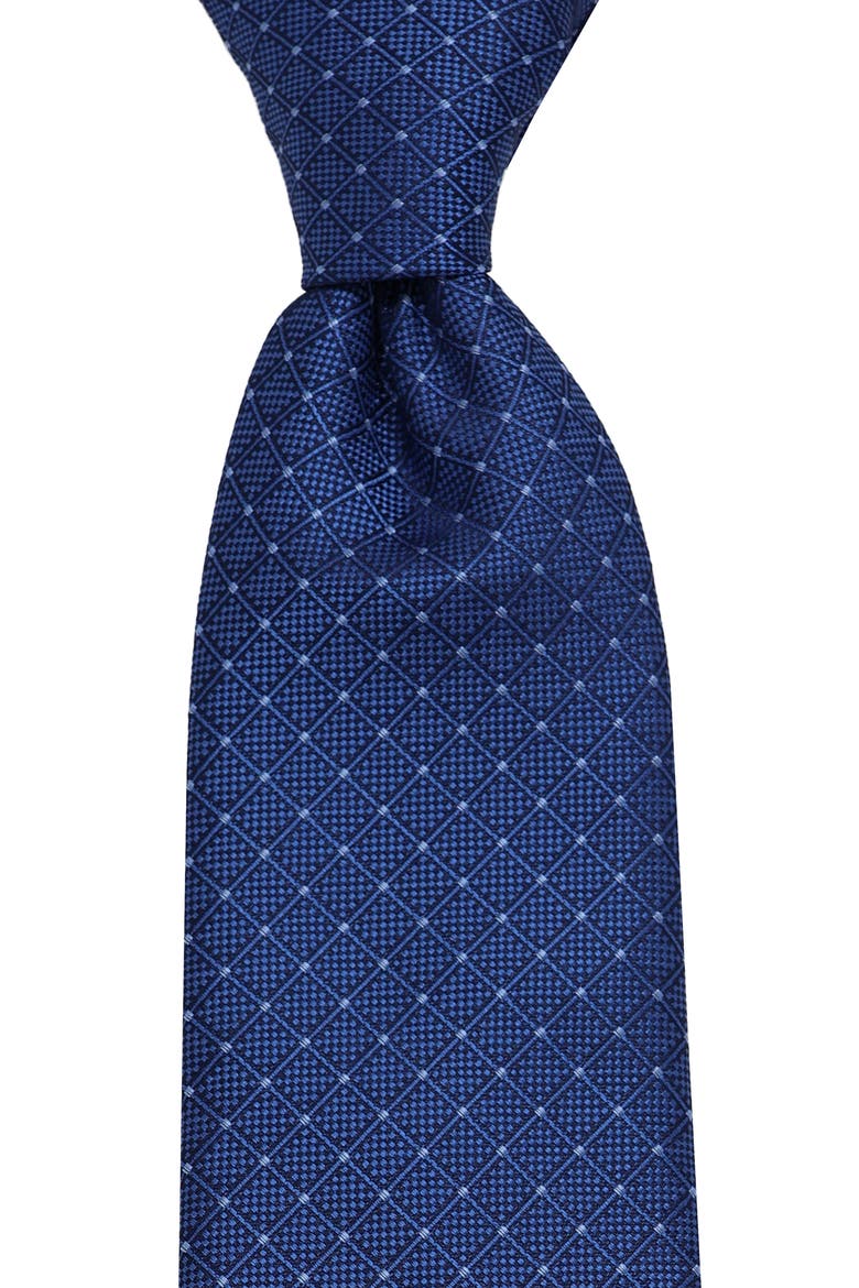 Textured Grid Dot Tie, Alternate, color, NAVY/ BLUE
