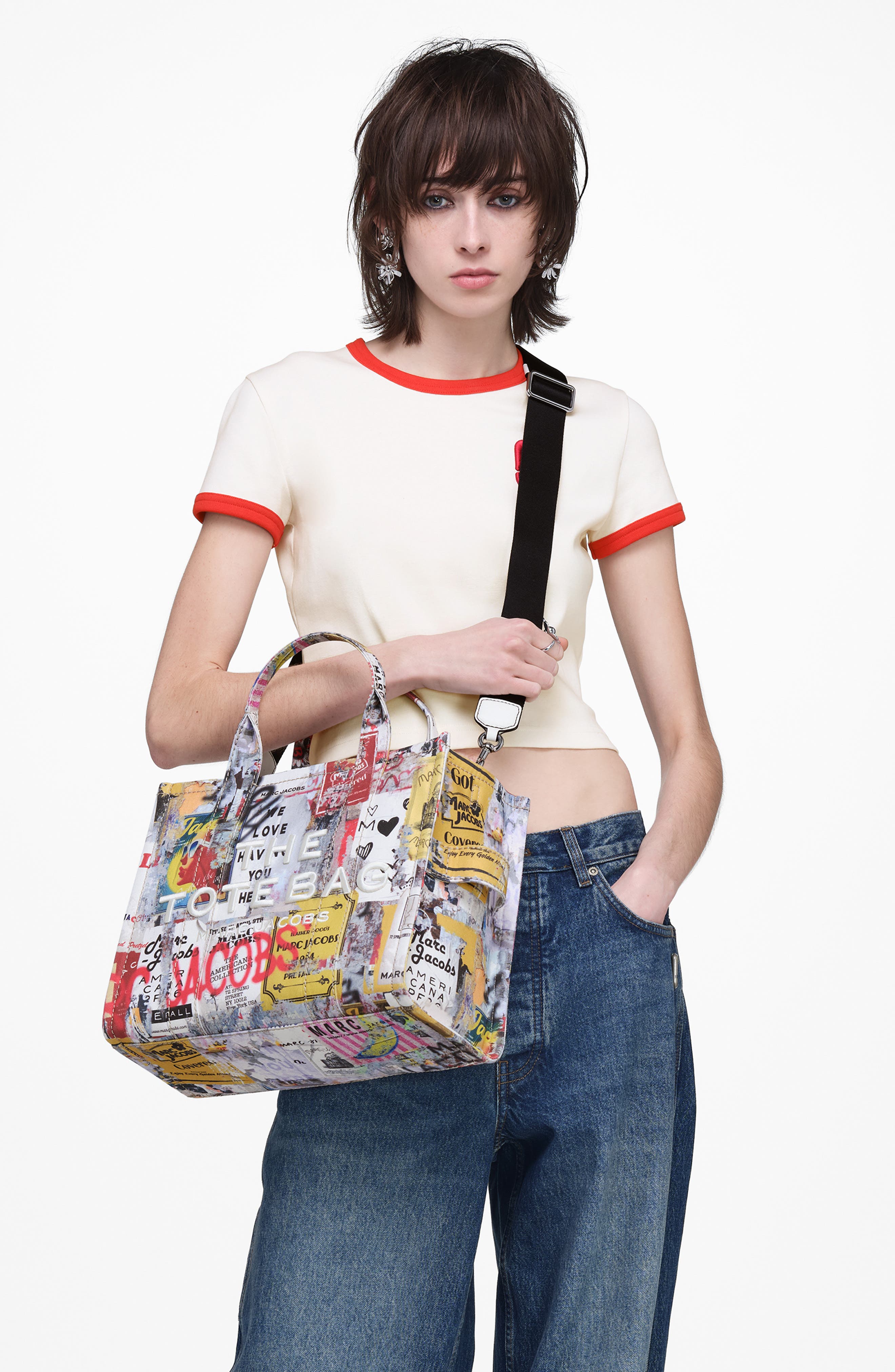 Marc Jacobs THE MEDIUM TOTE, Alternate, color, White Multi
