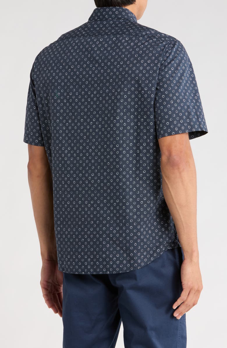 BOSS Rash Short Sleeve Button-Up Shirt, Alternate, color, Dark Blue