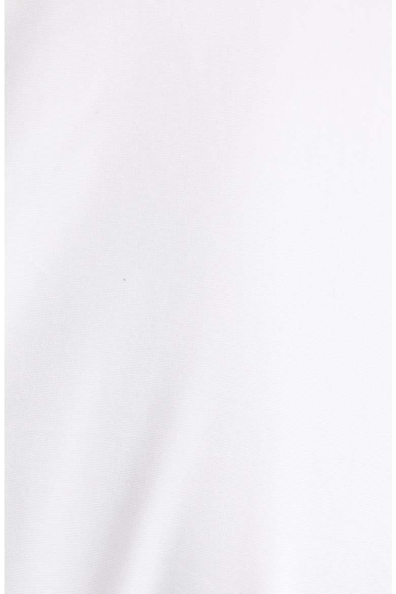 Cummerbund Belted Long Sleeve Cotton Poplin Shirtdress, Alternate, color, BLANC