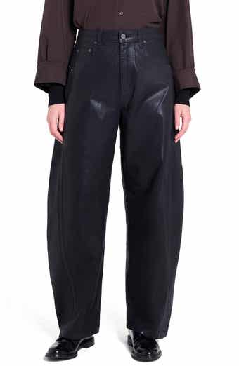 Beryl Coated Barrel Leg Pants