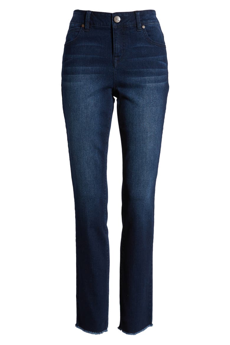 RE:Denim High Waist Raw Hem Jeans, Alternate, color, RECYCLED MARCO MED WASH