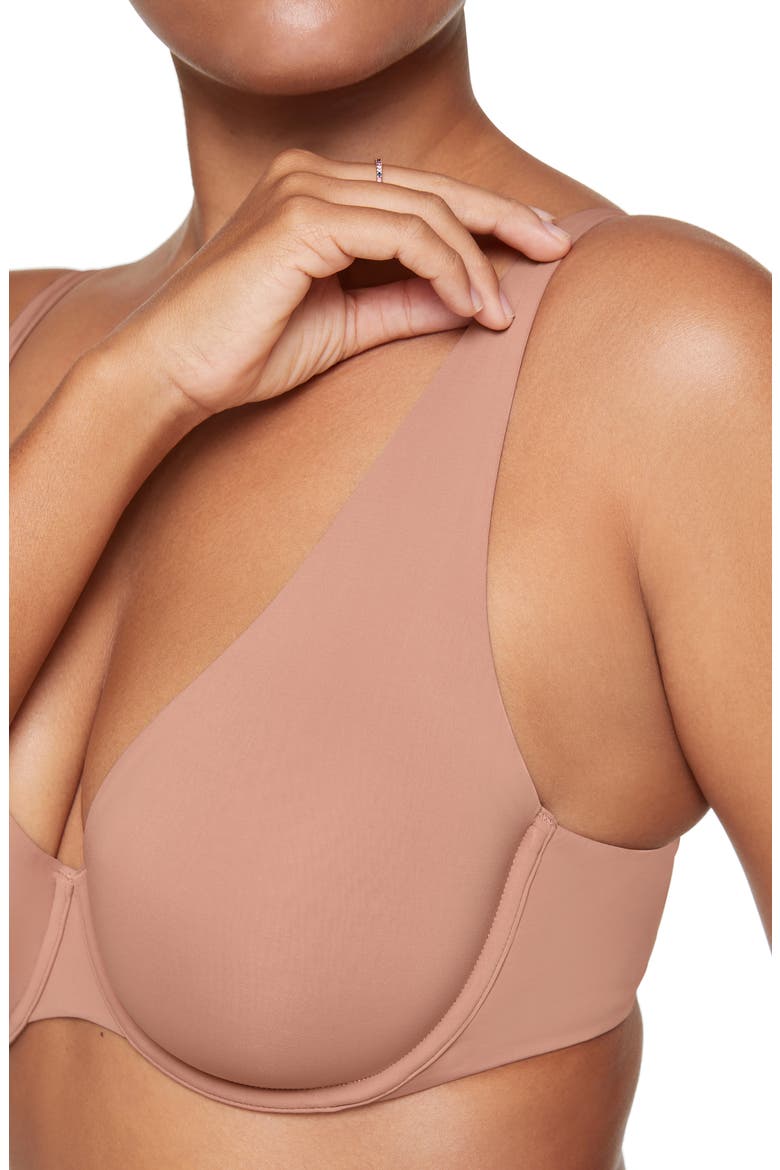24/7® Classic Second Skin Unlined Underwire Bra, Alternate, color, MOCHA
