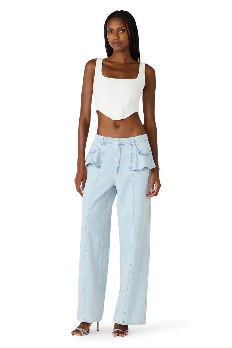 Chlo Flounce Detail Jeans, Alternate, color, SULPHUR SPRING