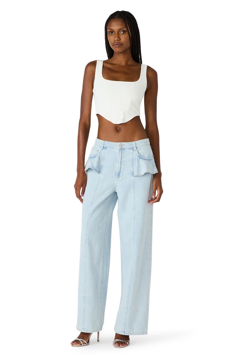 Steve Madden Chlo Flounce Detail Jeans, Alternate, color, Sulphur Spring