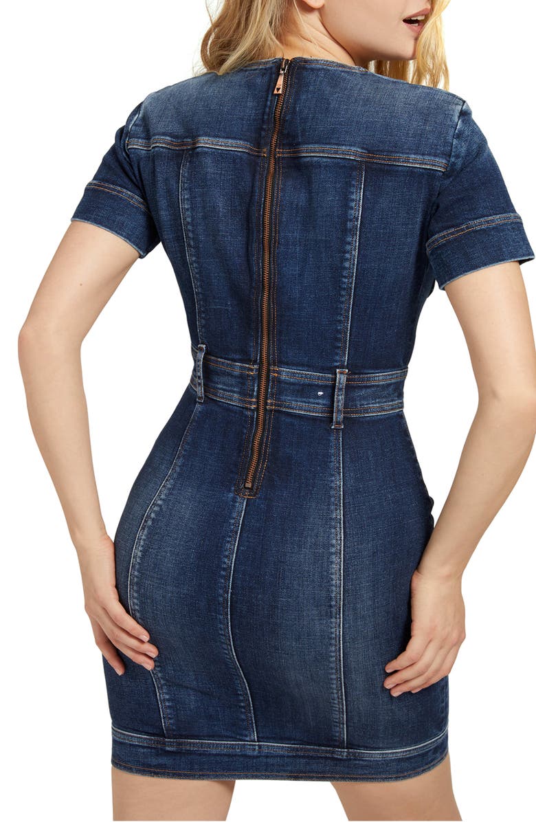 GUESS Shelby Denim Minidress, Alternate, color, 