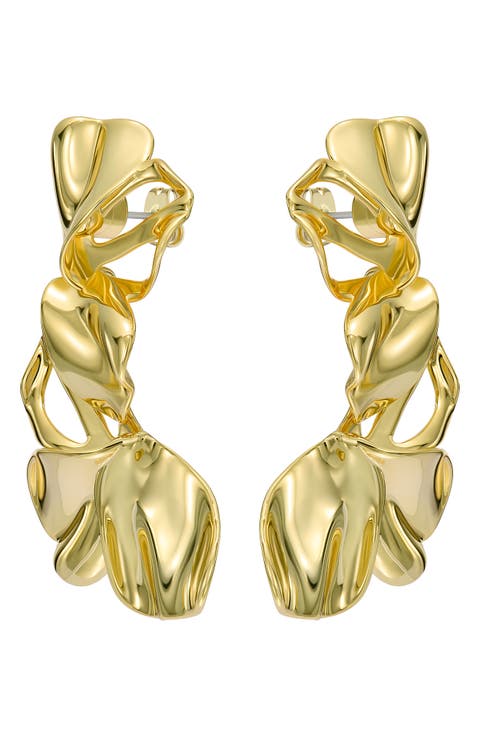 Leighanna Abstract Leaf Drop Earrings