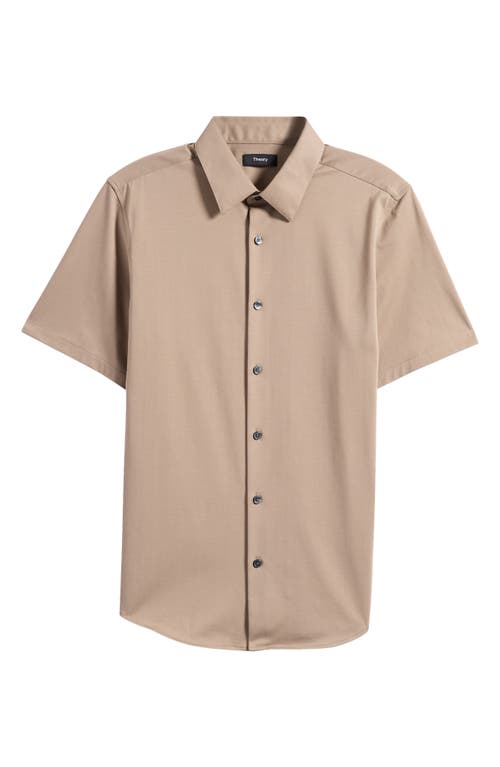 Theory Irving Short-sleeve Shirt In Structure Knit In Neutral