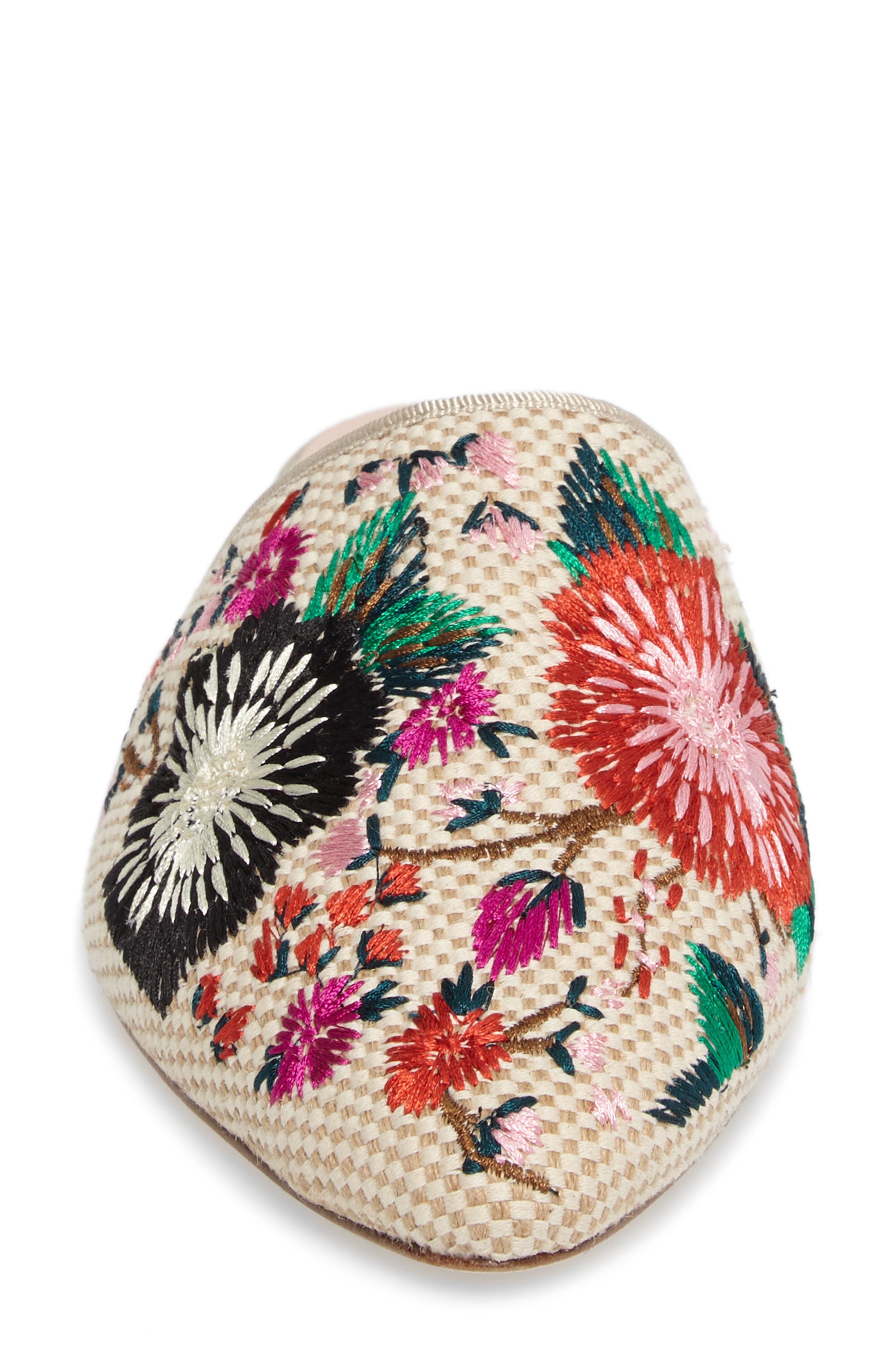 monteclair embroidered mule, Alternate, color, MULTI COLOR