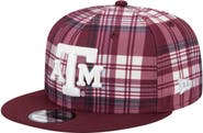 New Era Men's New Era Maroon Texas A&M Aggies Plaid 9FIFTY Snapback Hat