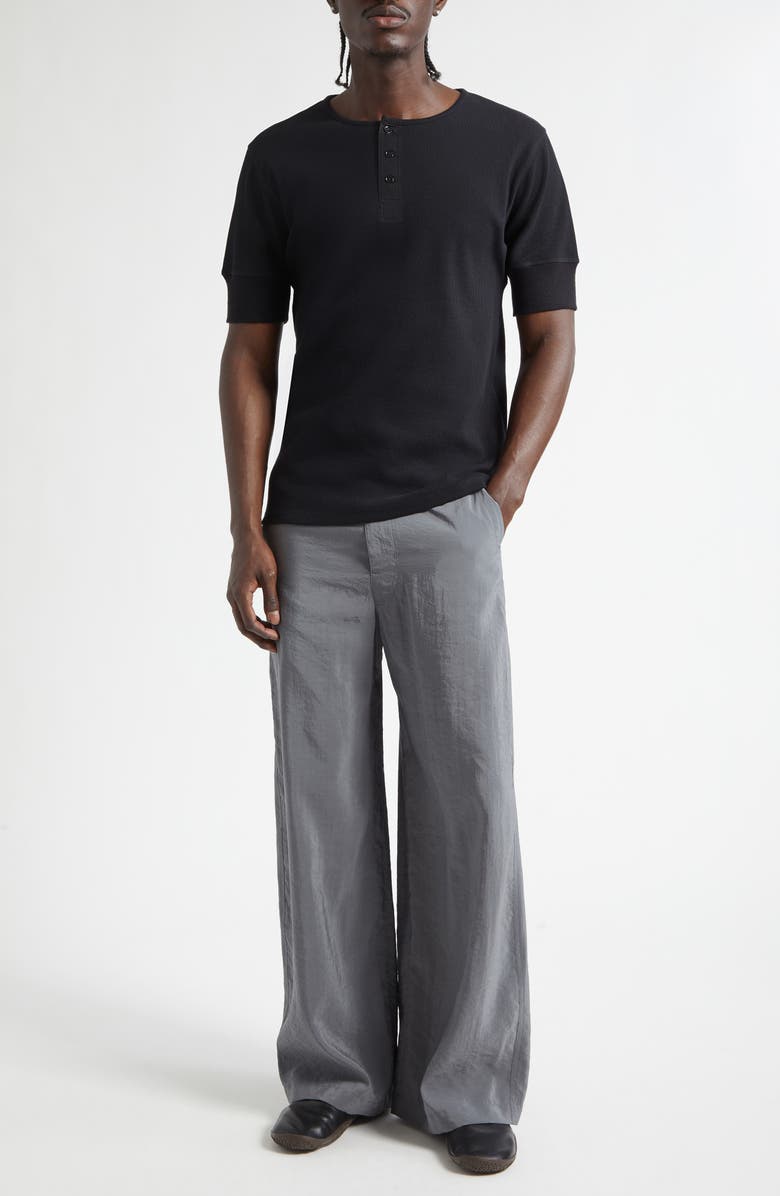 Lemaire High Waist Silk Blend Wide Leg Pants, Alternate, color, Aluminium