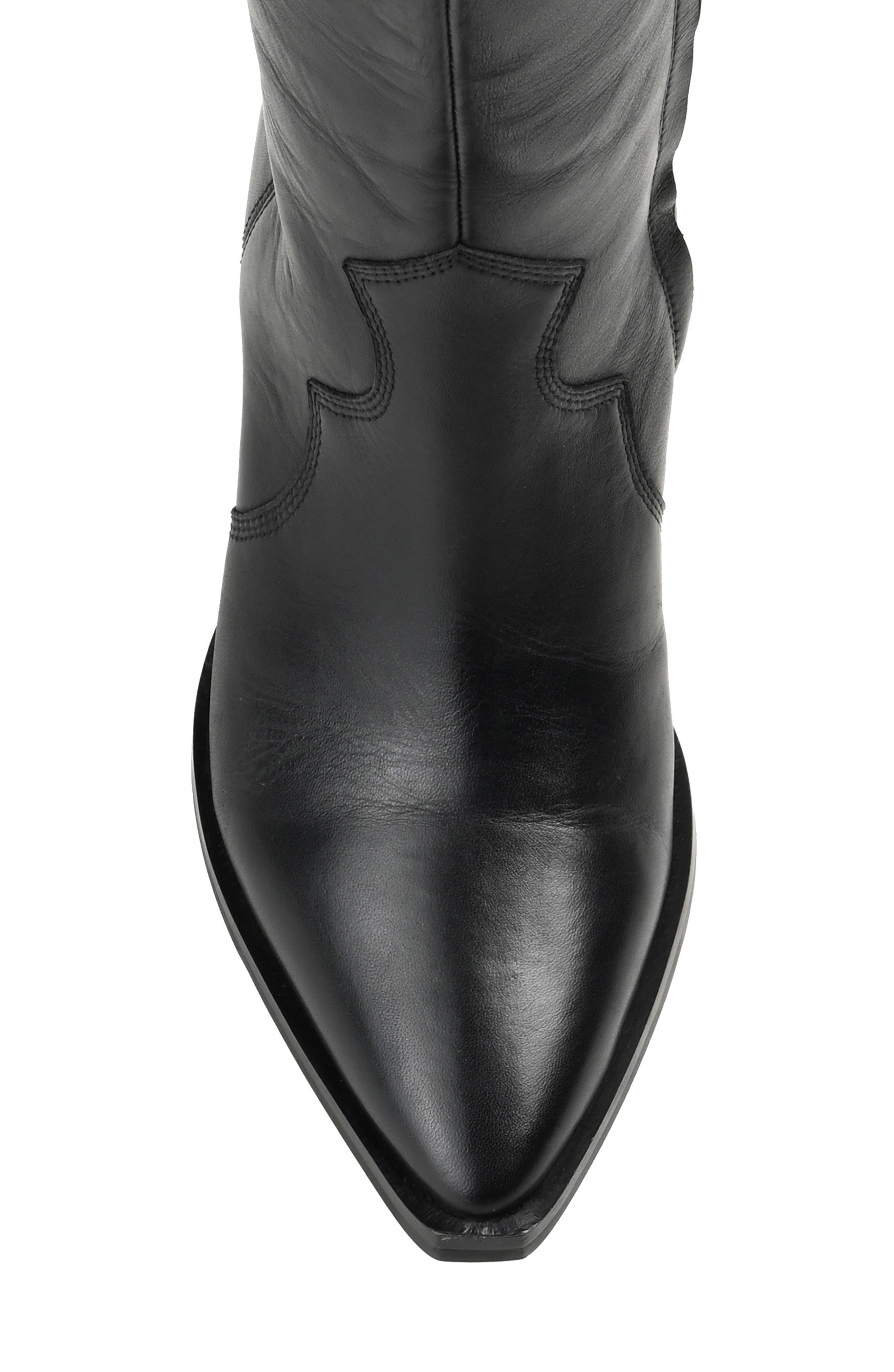 Journee Signature Pryse Leather Western Boot, Alternate, color, 