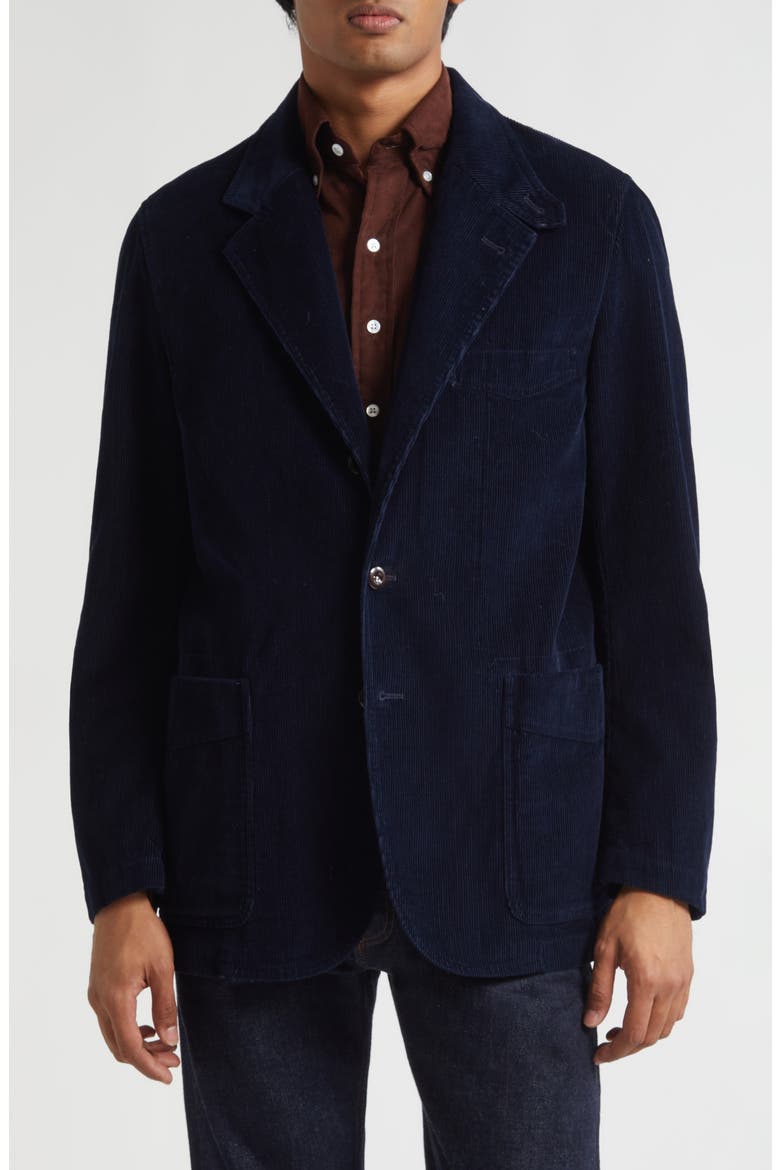 Games Cotton Corduroy Blazer, Main, color, NAVY