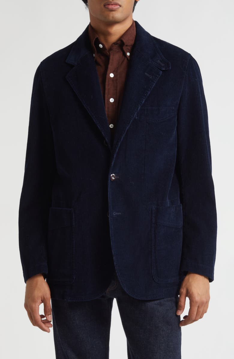 Drake
s Games Cotton Corduroy Blazer, Main, color, Navy