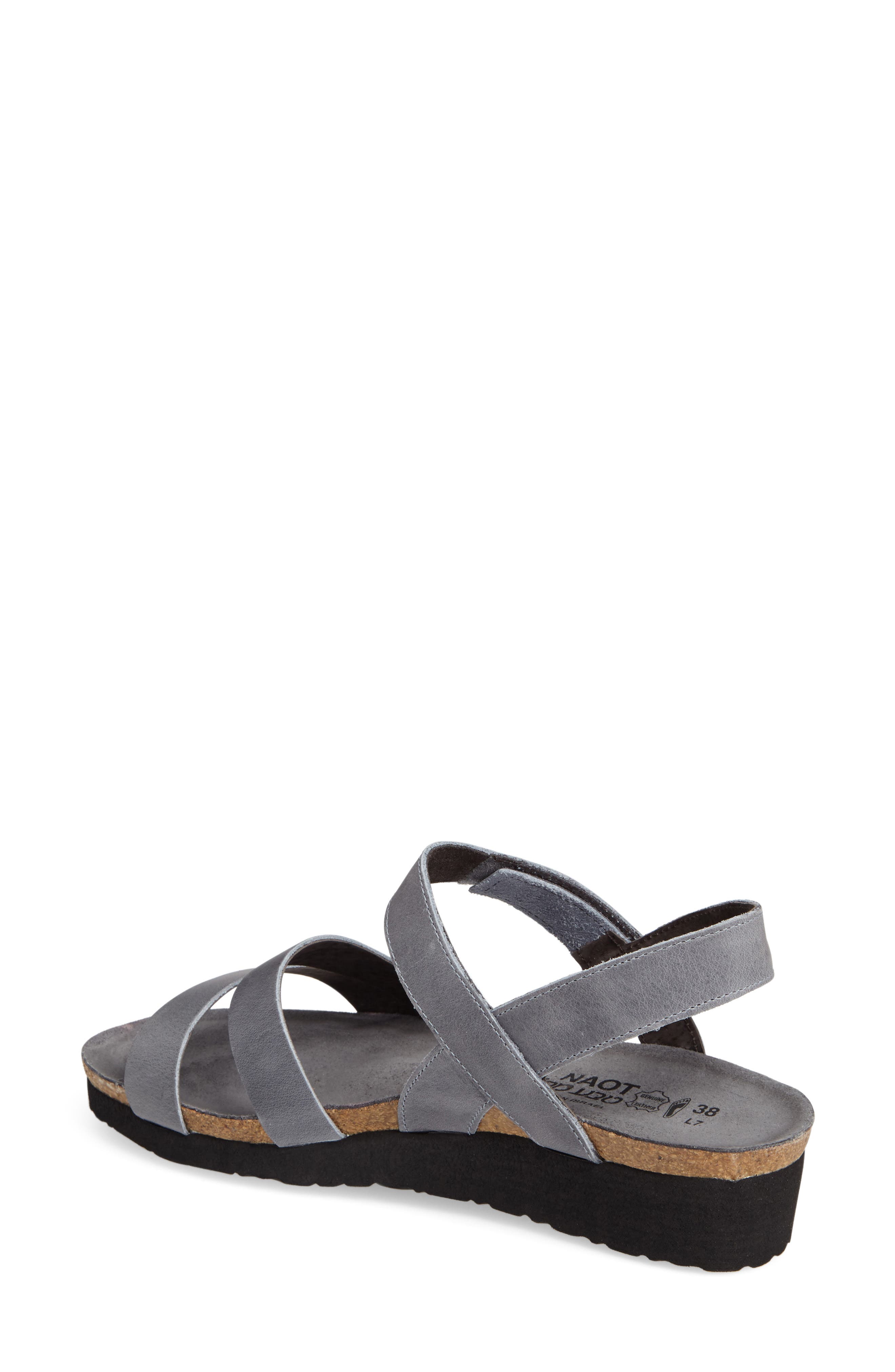 'Kayla' Sandal, Alternate, color, VINTAGE SLATE LEATHER
